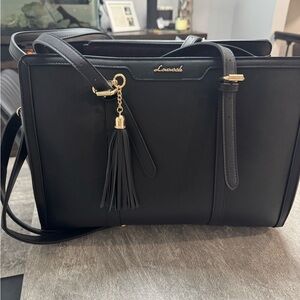 Lovevook black tote with gold details